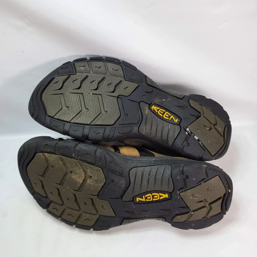 KEEN Newport Premium Sandals Mens 11 Brown Leather Waterproof Hiking Sport Shoes